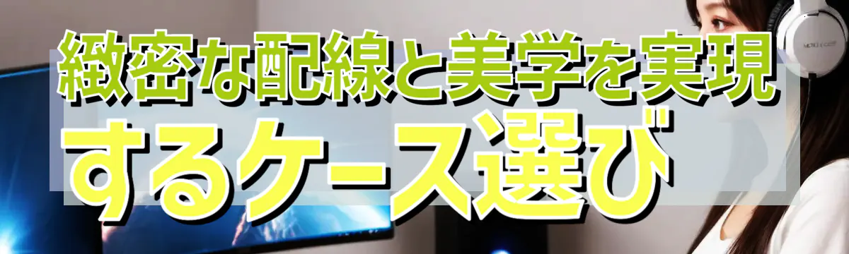 緻密な配線と美学を実現するケース選び