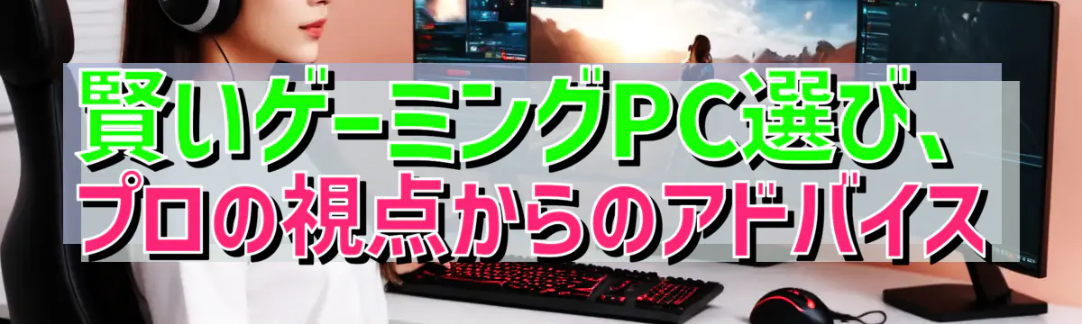 賢いゲーミングPC選び、プロの視点からのアドバイス