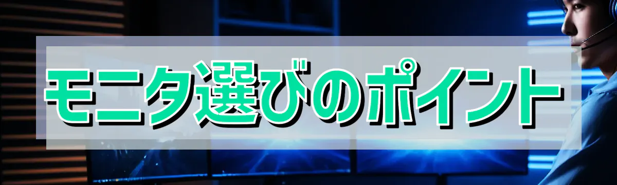 モニタ選びのポイント