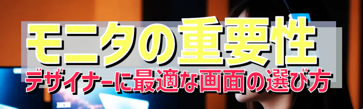 モニタの重要性 デザイナーに最適な画面の選び方