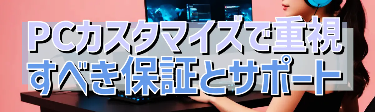 PCカスタマイズで重視すべき保証とサポート