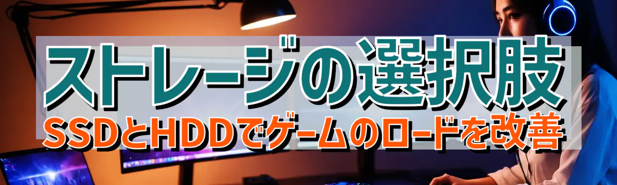 ストレージの選択肢 SSDとHDDでゲームのロードを改善