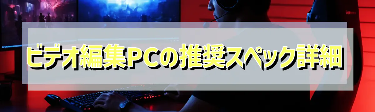 ビデオ編集PCの推奨スペック詳細