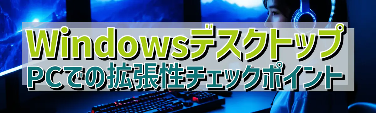 WindowsデスクトップPCでの拡張性チェックポイント