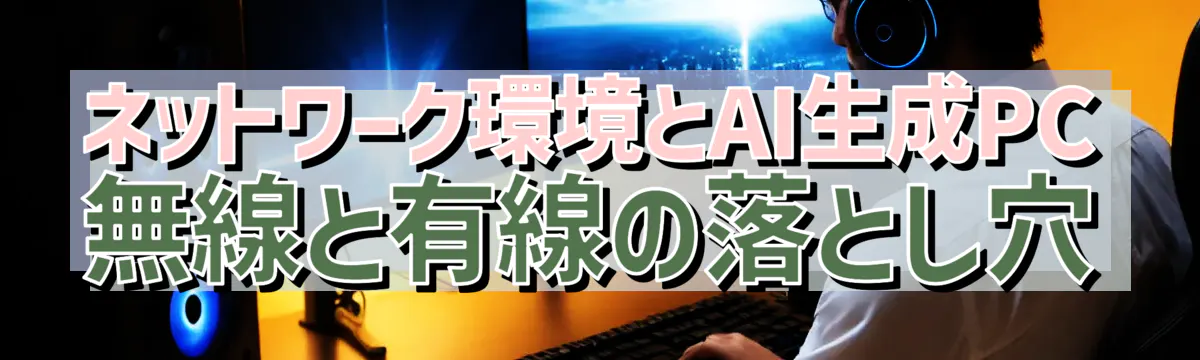 ネットワーク環境とAI生成PC 無線と有線の落とし穴