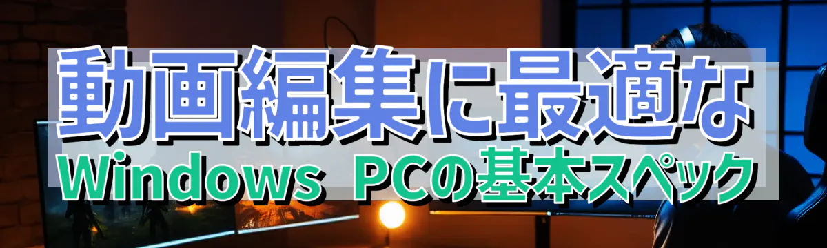 動画編集に最適なWindows PCの基本スペック