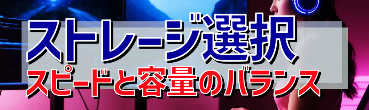 ストレージ選択 スピードと容量のバランス 
