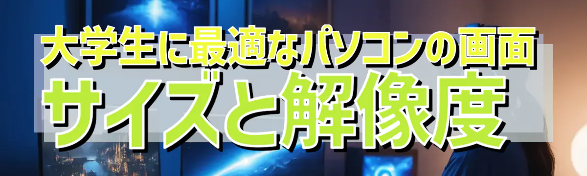 大学生に最適なパソコンの画面サイズと解像度