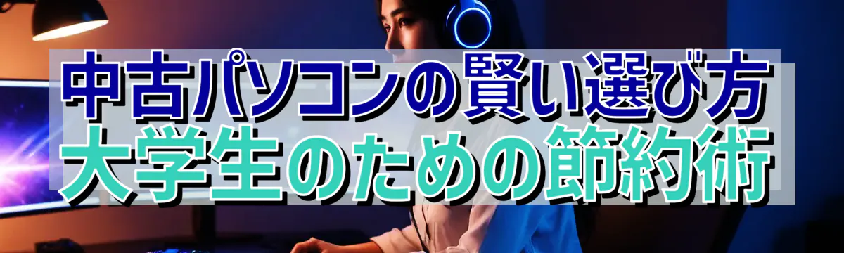 中古パソコンの賢い選び方 大学生のための節約術