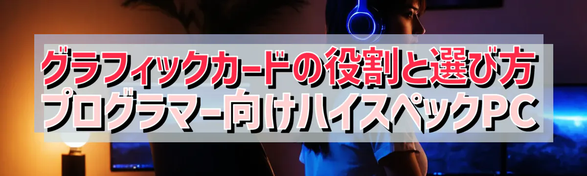 グラフィックカードの役割と選び方 プログラマー向けハイスペックPC
