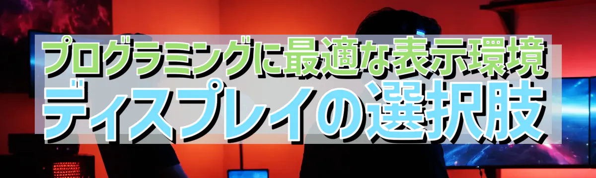 プログラミングに最適な表示環境 ディスプレイの選択肢