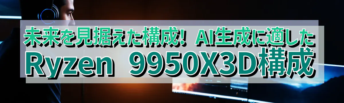 未来を見据えた構成! AI生成に適したRyzen&nbsp;9950X3D構成