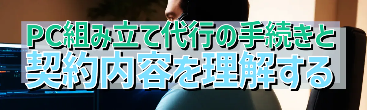 PC組み立て代行の手続きと契約内容を理解する