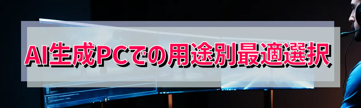 AI生成PCでの用途別最適選択