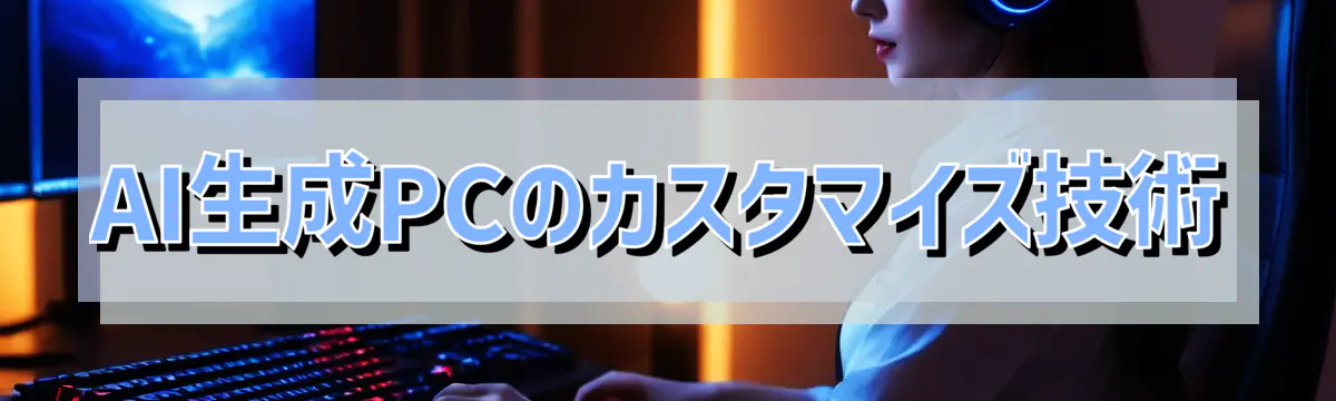 AI生成PCのカスタマイズ技術