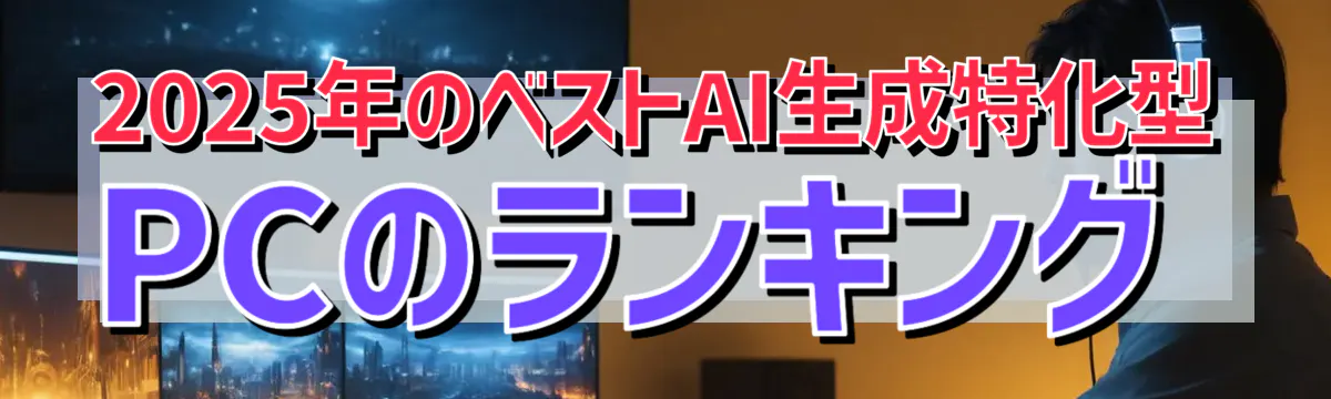 2025年のベストAI生成特化型PCのランキング
