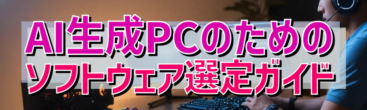 AI生成PCのためのソフトウェア選定ガイド