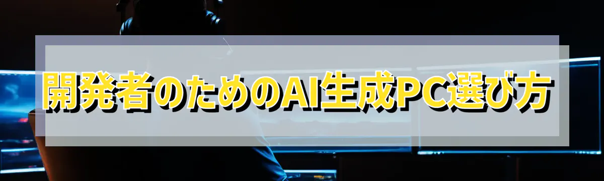 開発者のためのAI生成PC選び方