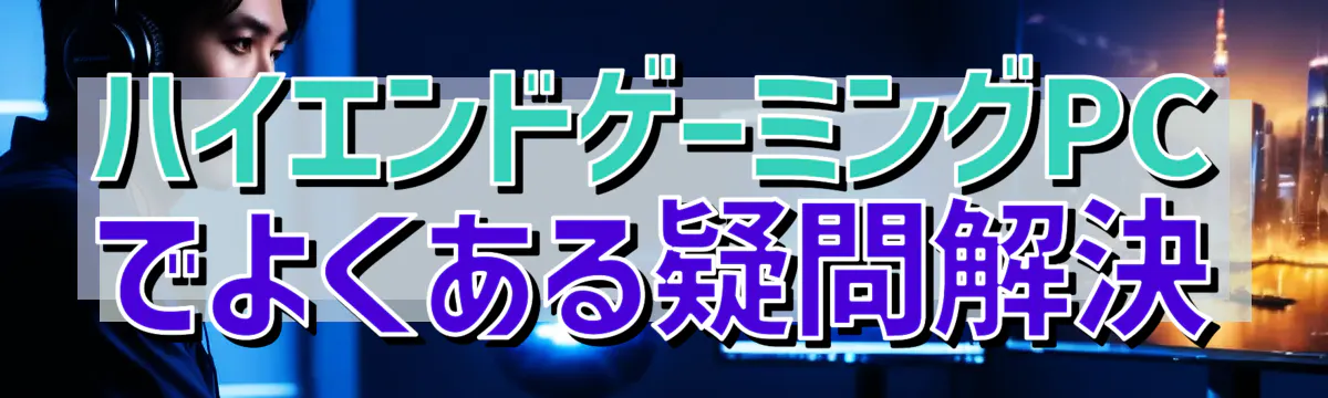 ハイエンドゲーミングPCでよくある疑問解決