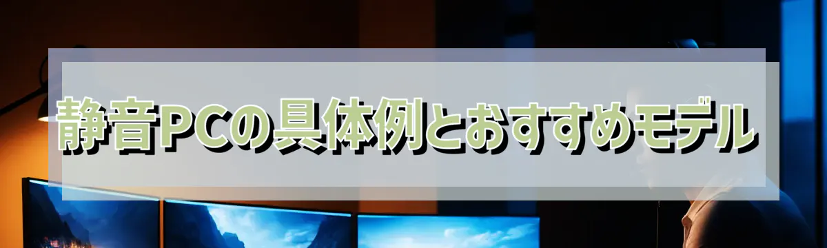 静音PCの具体例とおすすめモデル