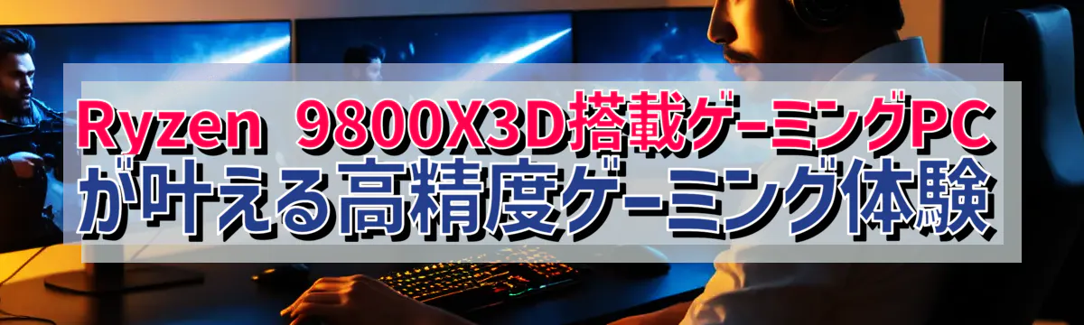 Ryzen 9800X3D搭載ゲーミングPCが叶える高精度ゲーミング体験