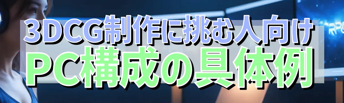 3DCG制作に挑む人向けPC構成の具体例