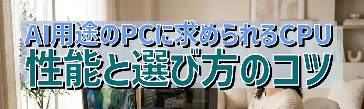 AI用途のPCに求められるCPU性能と選び方のコツ