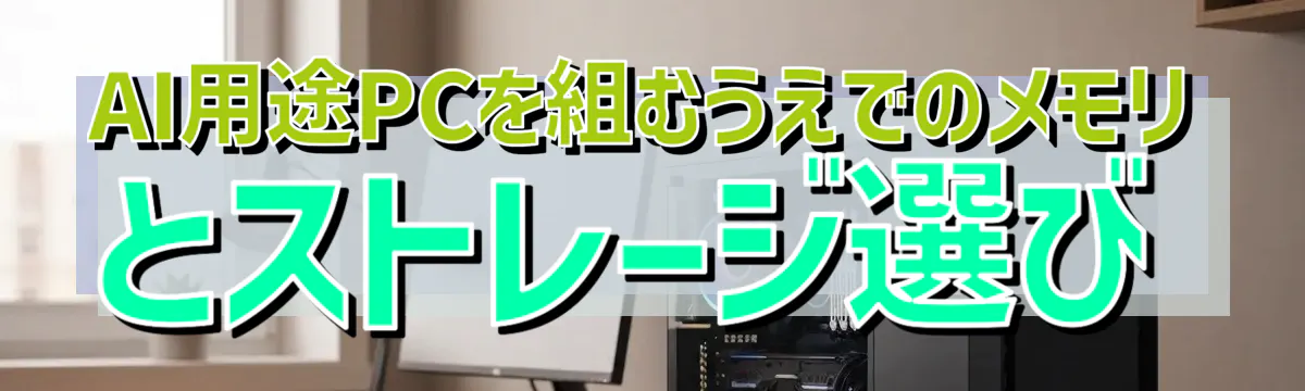 AI用途PCを組むうえでのメモリとストレージ選び