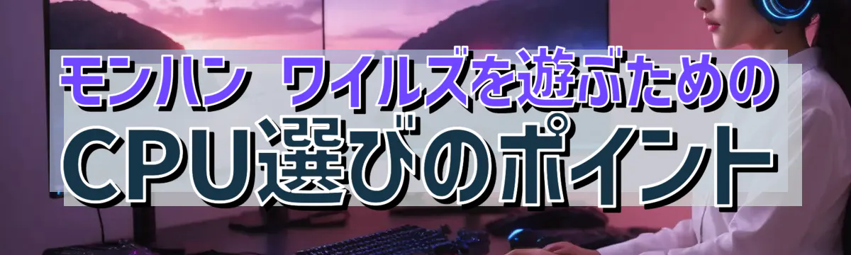 モンハン ワイルズを遊ぶためのCPU選びのポイント