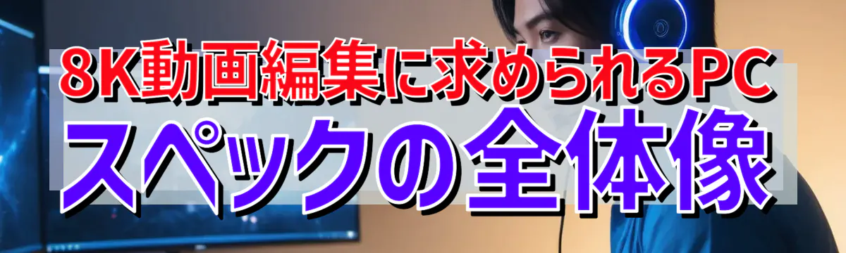 8K動画編集に求められるPCスペックの全体像