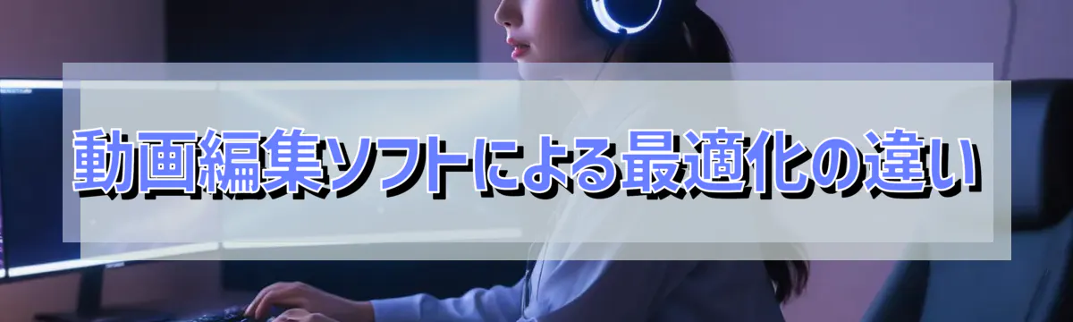 動画編集ソフトによる最適化の違い