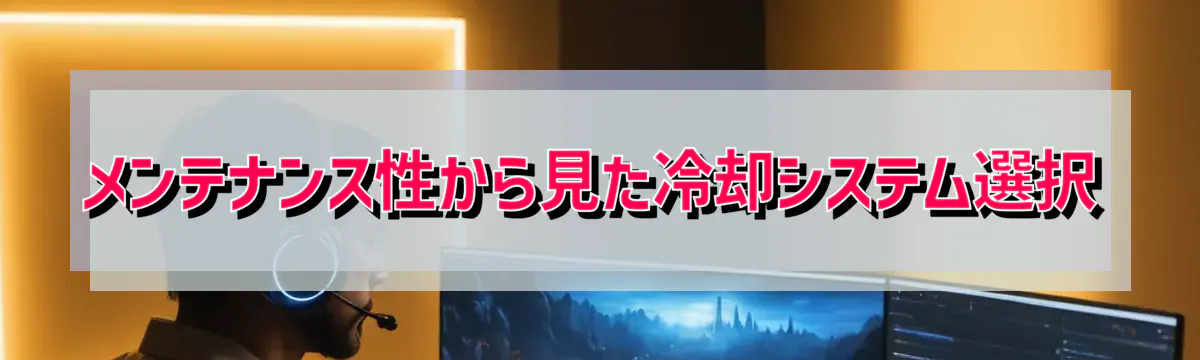 メンテナンス性から見た冷却システム選択