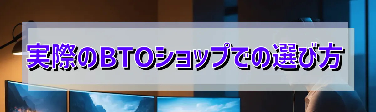 実際のBTOショップでの選び方