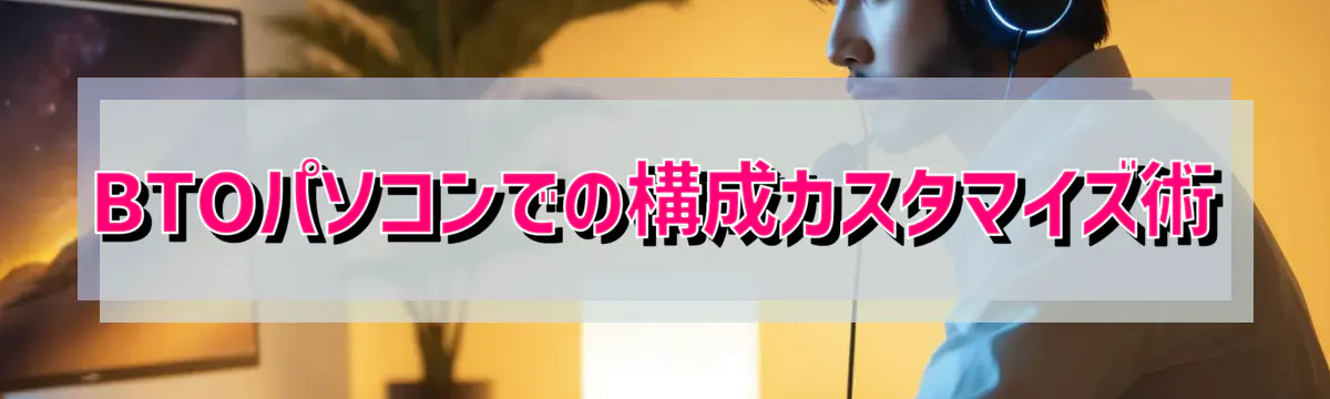 BTOパソコンでの構成カスタマイズ術