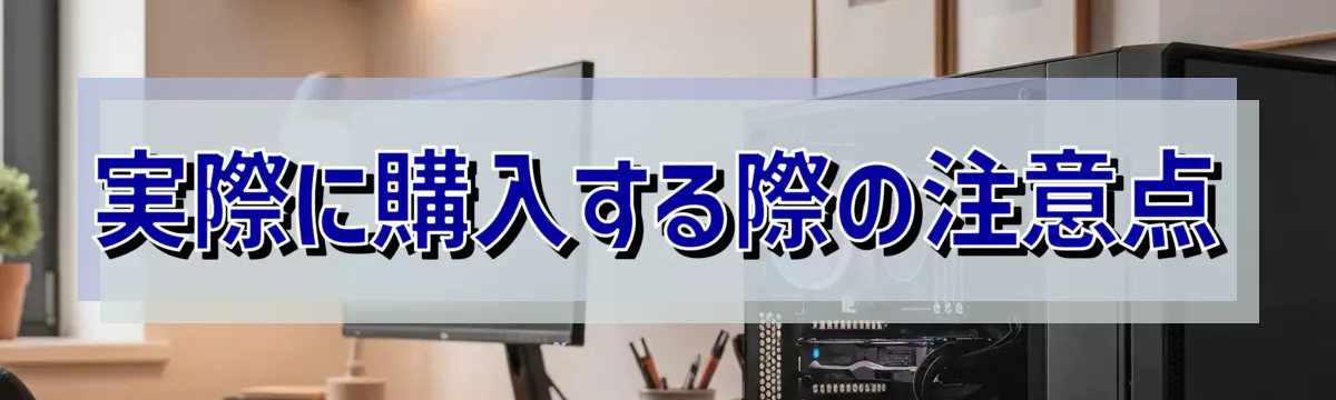 実際に購入する際の注意点