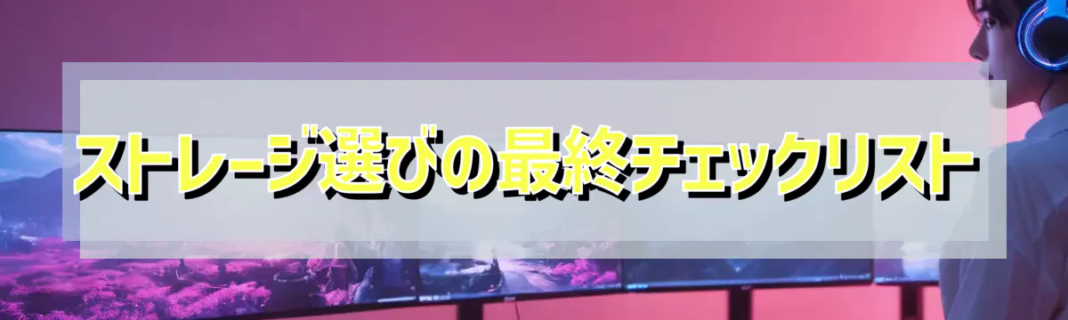 ストレージ選びの最終チェックリスト
