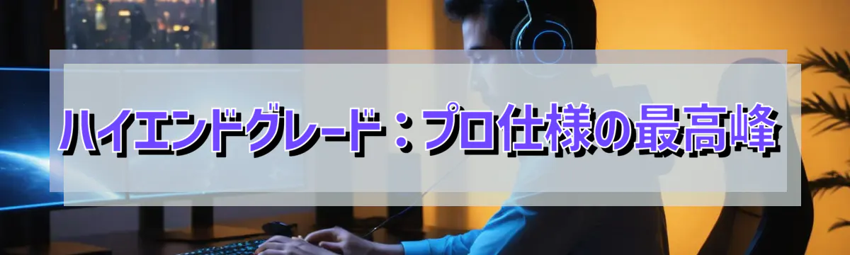 ハイエンドグレード：プロ仕様の最高峰