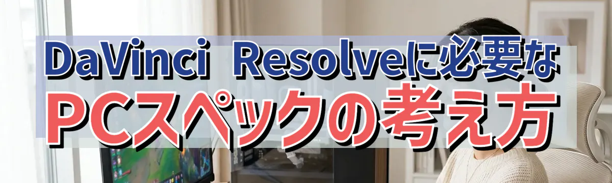 DaVinci Resolveに必要なPCスペックの考え方