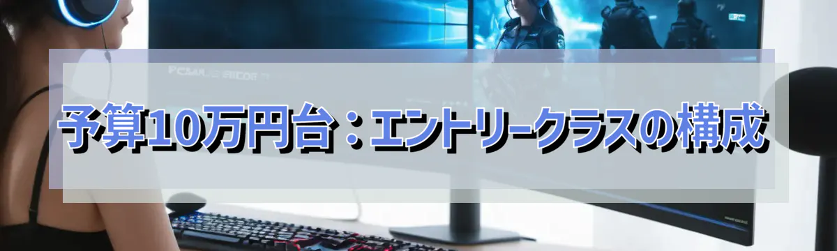 予算10万円台：エントリークラスの構成