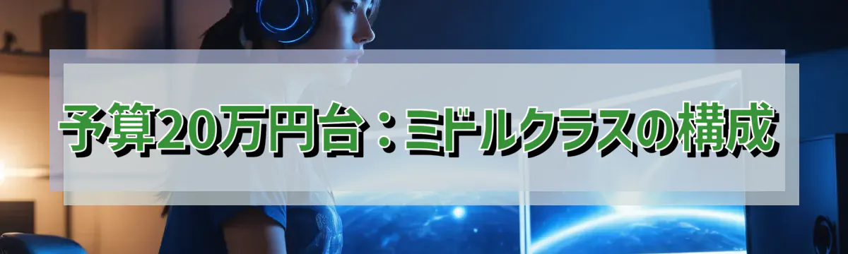 予算20万円台：ミドルクラスの構成