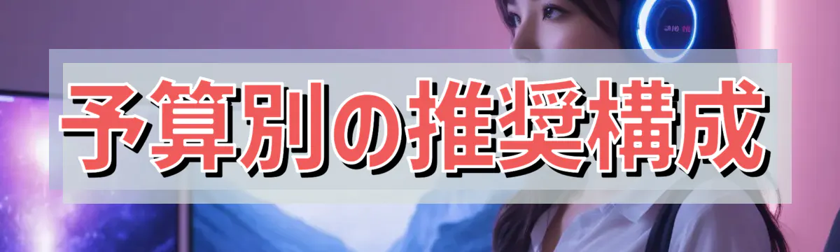 予算別の推奨構成