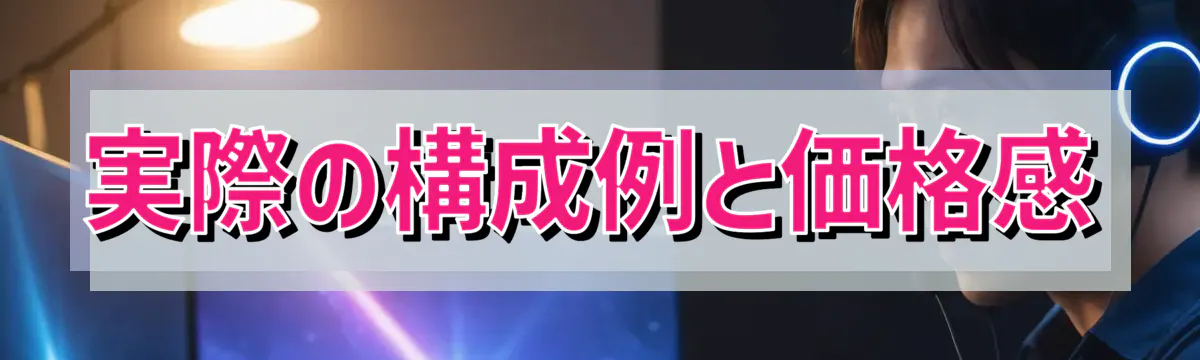 実際の構成例と価格感