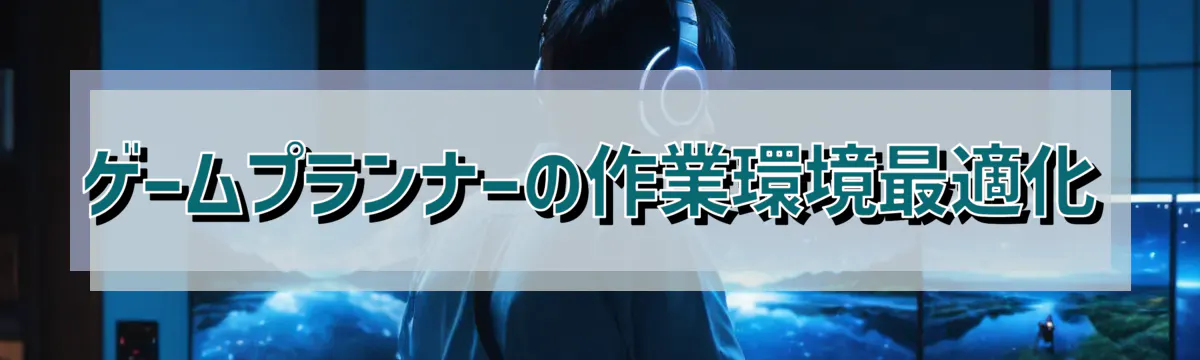 ゲームプランナーの作業環境最適化