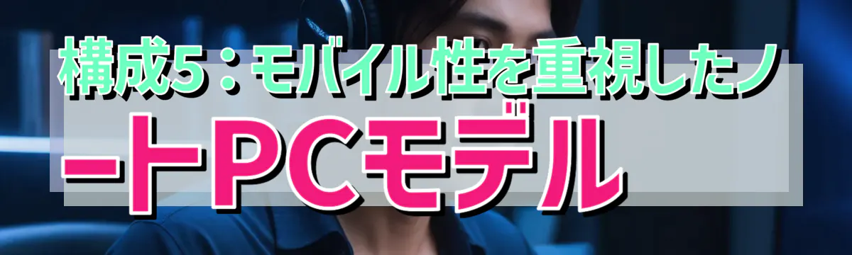 構成5：モバイル性を重視したノートPCモデル