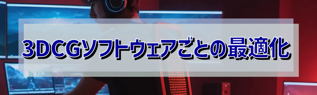 3DCGソフトウェアごとの最適化