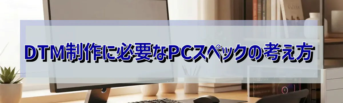 DTM制作に必要なPCスペックの考え方