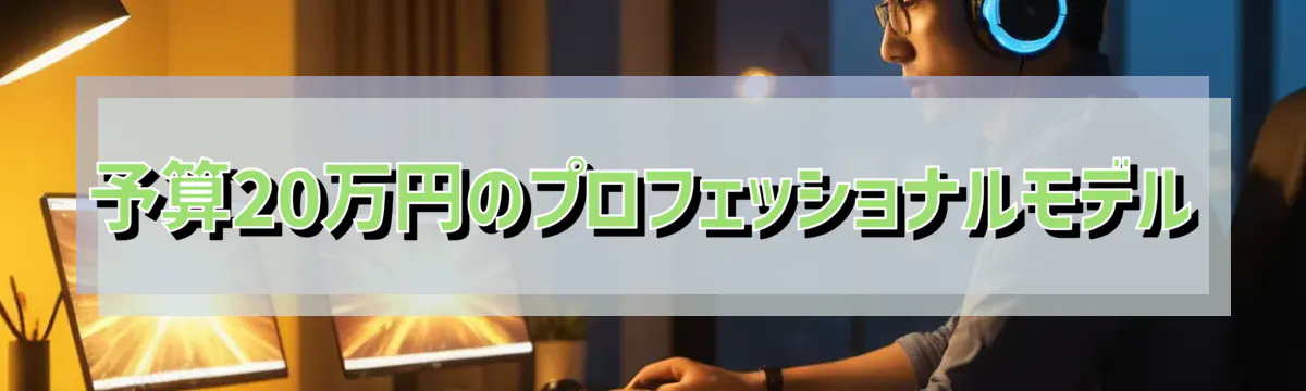 予算20万円のプロフェッショナルモデル