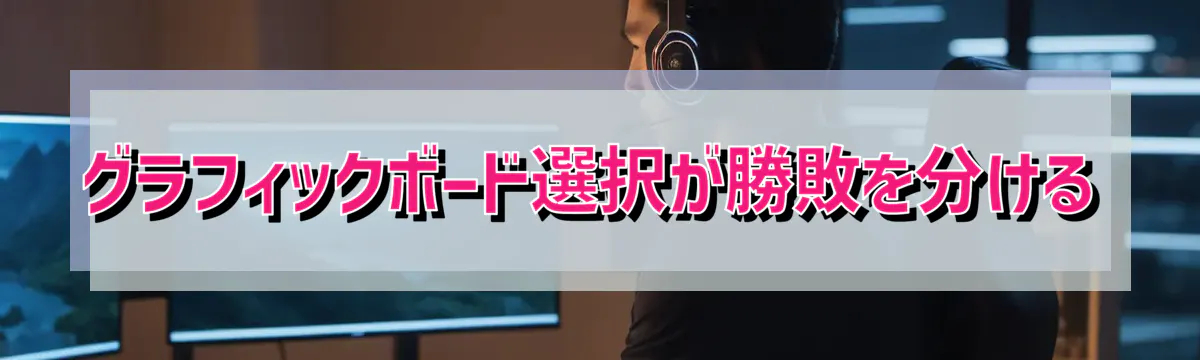 グラフィックボード選択が勝敗を分ける