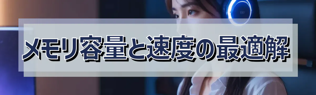メモリ容量と速度の最適解