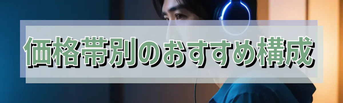 価格帯別のおすすめ構成